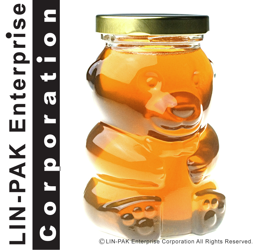 (290ml) Bear honey glass jar